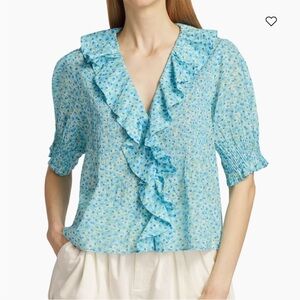 Doen Henri top in Bleu Daisy - medium